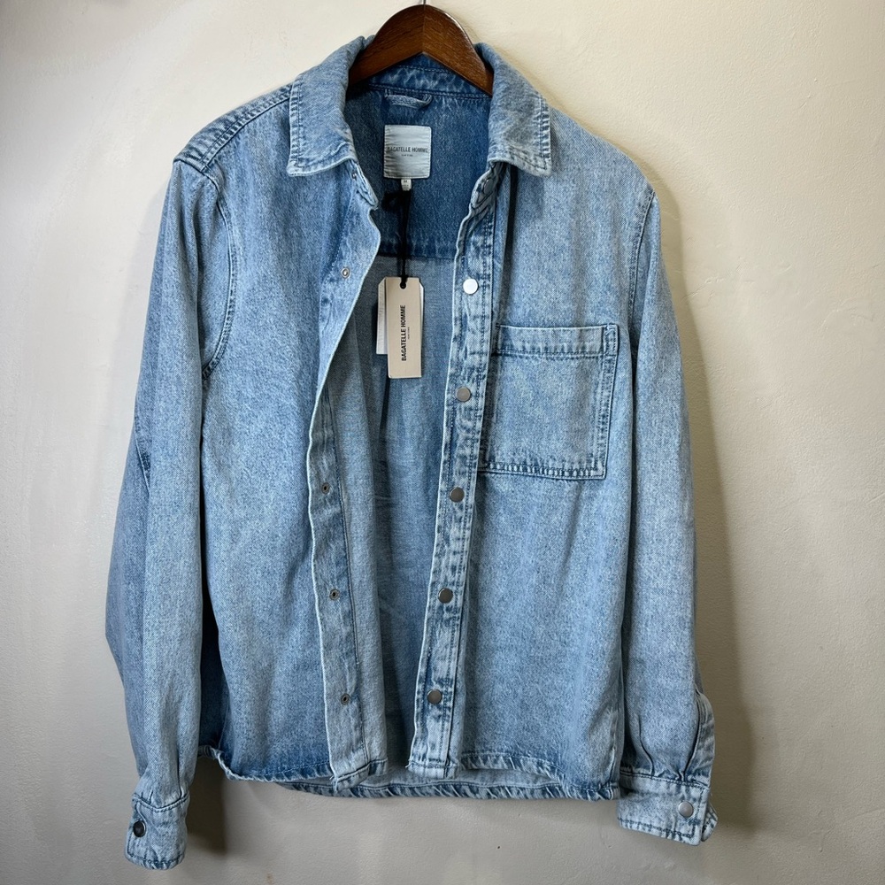 BAGATELLE HOMME New York Blue Denim Shirt Jacket Size M